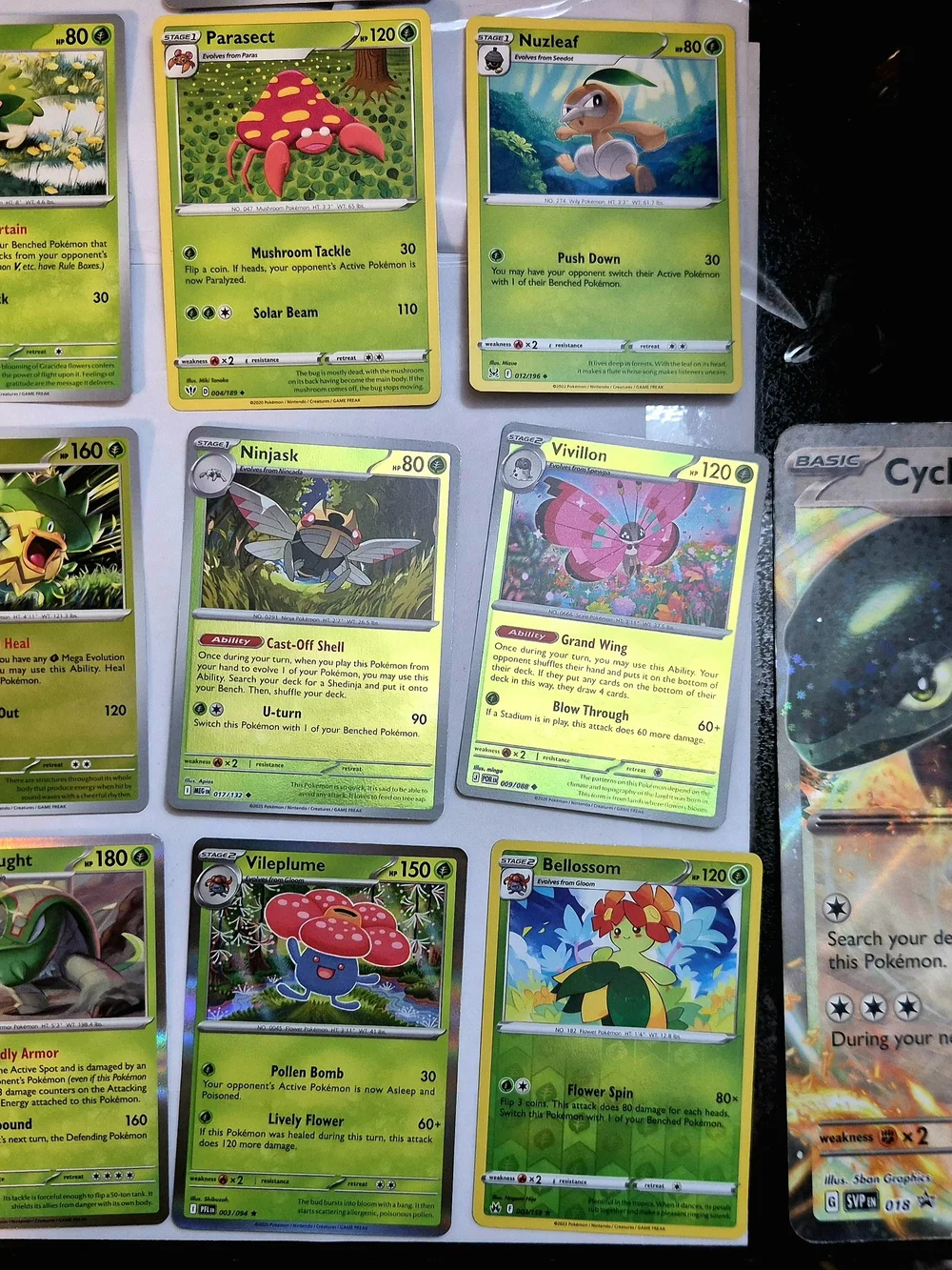 Pokémon Card Lot 100+ Grass Type Bundle Teal Mask Ogerpon ex Cyclizar
